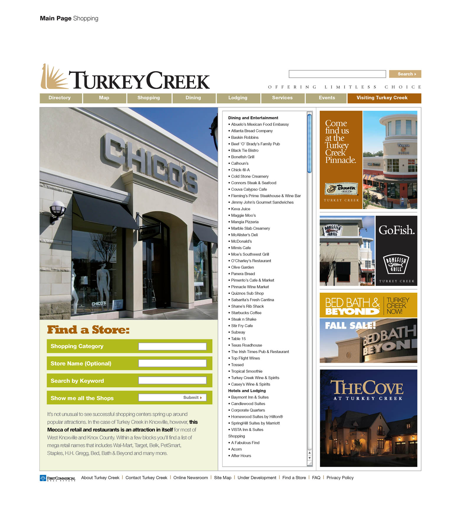Turkey Creek Website