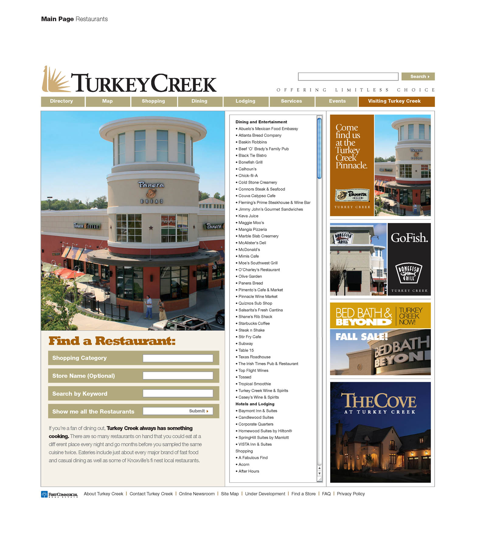 Turkey Creek Website